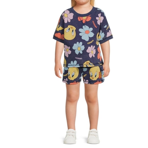 Other - Looney Tunes Toddler Girls Tee and Shorts Set, 2-Piece, Size 3T